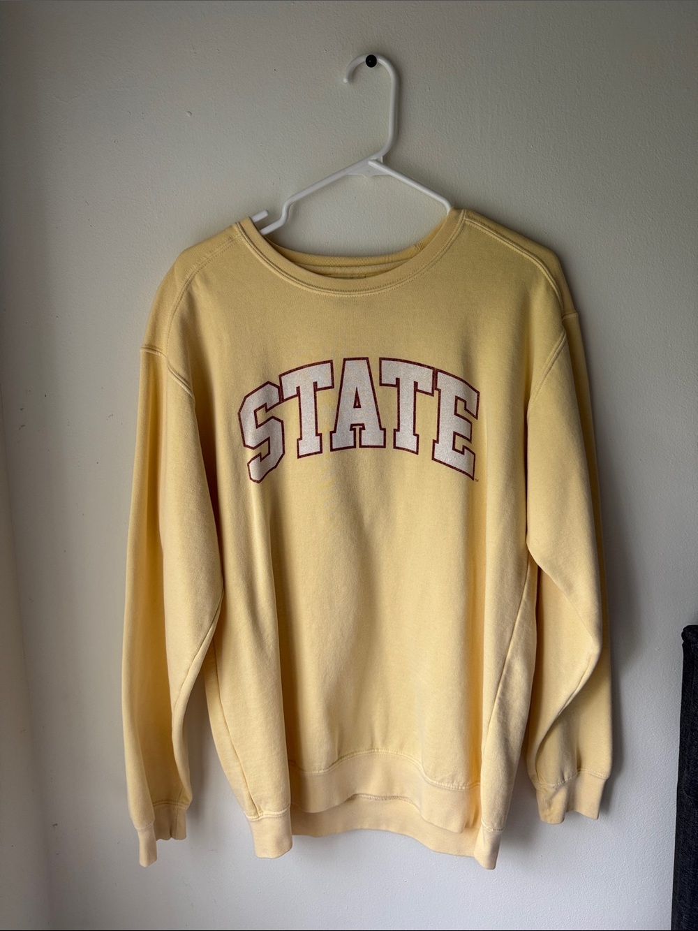 Comfort Colors Pale Yellow "STATE" Crewneck Sweatshirt